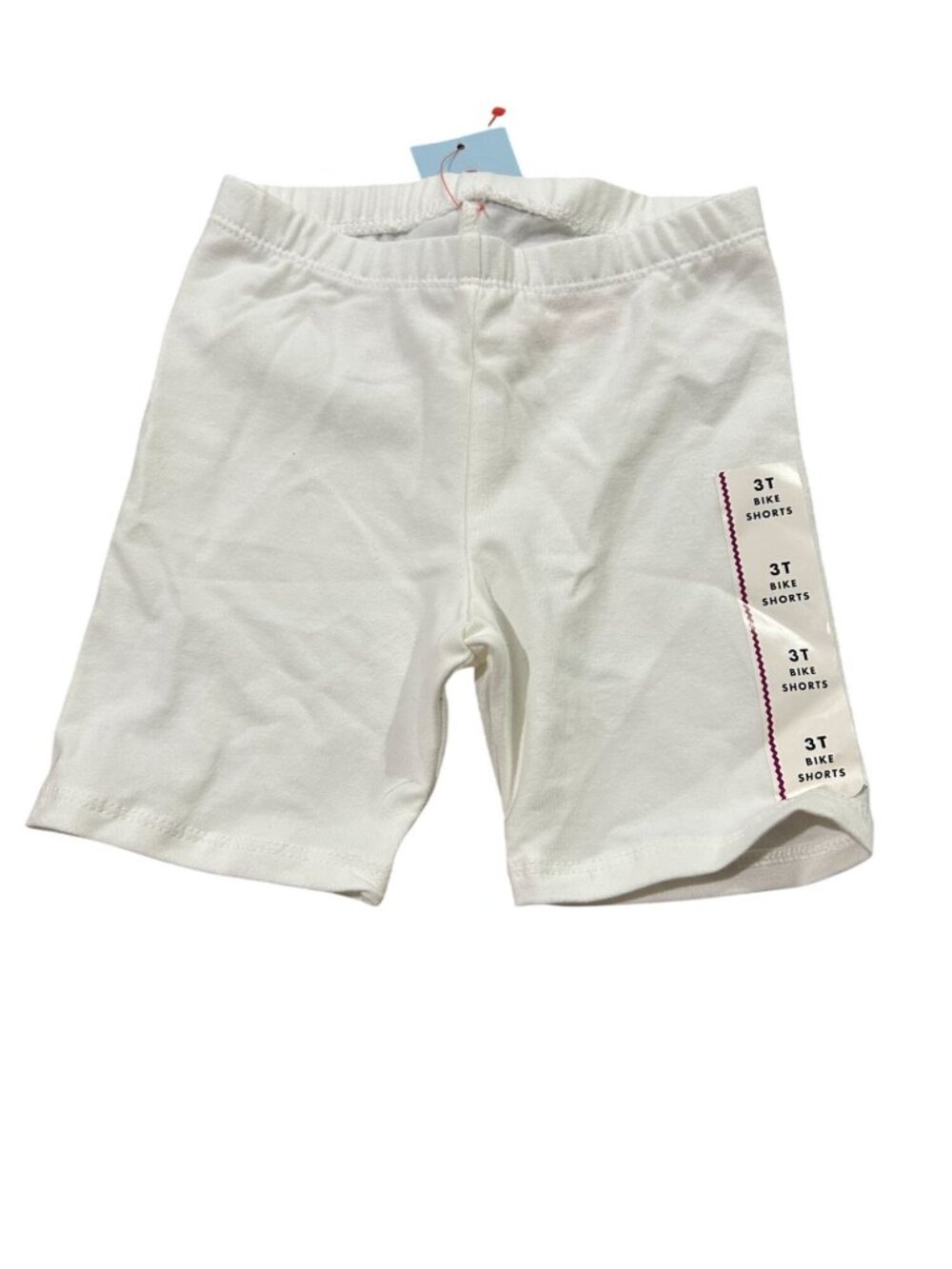 NWT Toddler Girls' Bike Shorts - Cat & Jack Chalk White 3T